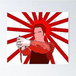 Blood Spatter Halo Dexter Morgan Poster