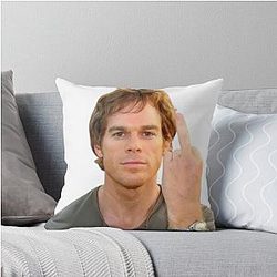 Dexter Morgan Flipping Backgroundless Throw Pillow