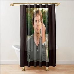 Dexter Morgan Flipping Off Shower Curtain
