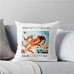 Vintage Dire Straits Throw Pillow