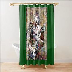 Guitarra Red Dire Straits Camiseta Shower Curtain