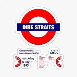 No 205 MY Dire Straits Poster Concert Long T Shirt Sticker