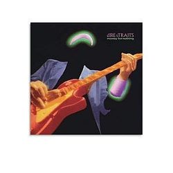 EZKART Dire Straits Money For Nothing Canvas Poster Wall Decorative Art Painting Living Room Bedroom Decoration Gift Unframed 12x12inch