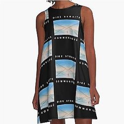 Dire Straits Communication A-Line Dress