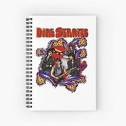 Vintage Dire Straits Strap Spiral Notebook