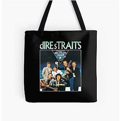 DIRE STRAITS Rap Rapper 90s Retro Vintage All Over Print Tote Bag