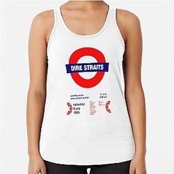 No 205 Dire Straits Concert Poster Long Racerback Tank Top