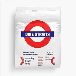 No 205 MY Dire Straits Concert Poster Long T-Shirt Duvet Cover