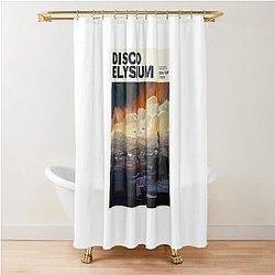 Music Retro Disco Playing Game Gift Shower Curtain