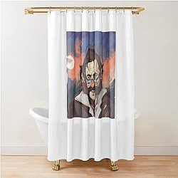 Mens Funny Disco Elysium Game Gift For Music Fans Shower Curtain