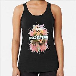 Disco Elysium Watercolor Art Racerback Tank Top
