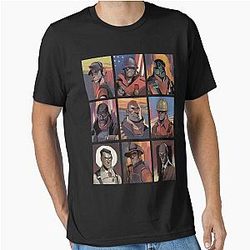TF2 Mercs portraits in Disco Elysium art style Essential T Shirt