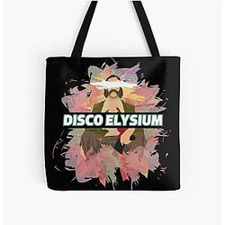 Disco Elysium Watercolor Art Tote Bag