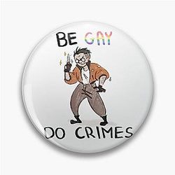 Be Gay Do Crime - Kim Kitsuragi - Disco Elysium Pin