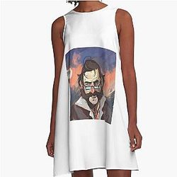Mens Funny Role Playing Game Gift For Music Fans A Line Dress