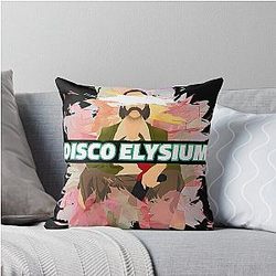 Disco Elysium  Watercolor Art Throw Pillow