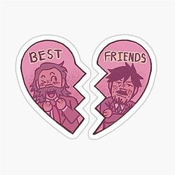 Jean and Harry Disco Elysium best friends sticker