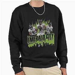 Geno Smith, DK Metcalf & Kenneth Walker Seattle Trio Pullover Sweatshirt