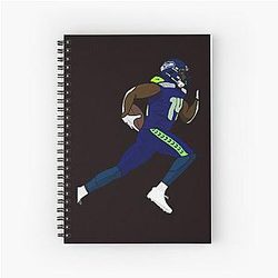 DK Metcalf Spiral Notebook