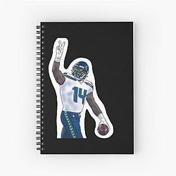DK Metcalf Sticker Spiral Notebook