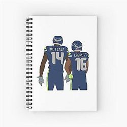 DK Metcalf Tyler Lockett Spiral Notebook