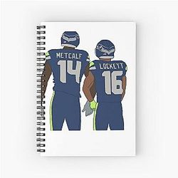 DK Metcalf Tyler Lockett Spiral Notebook
