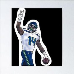 DK Metcalf Sticker Poster