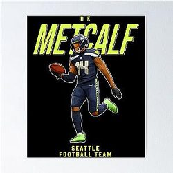 DK Metcalf Seattle Football Team Poster