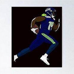 DK Metcalf Drawing Poster