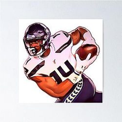 DK Metcalf Fan Art Poster