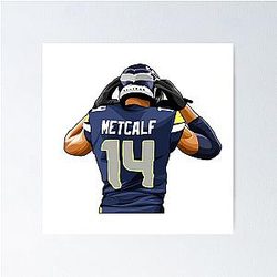 DK Metcalf No. 14 React Poster