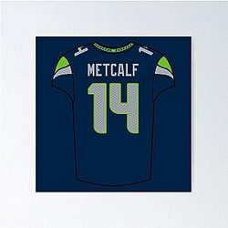 DK Metcalf Home Jersey Poster