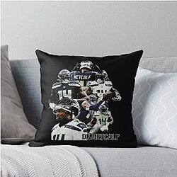 DK Metcalf Vintage Throw Pillow