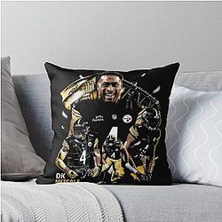 DK Metcalf Pittsburgh Flag Throw Pillow
