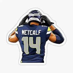 DK Metcalf No. 14 React Art Sticker