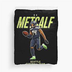 DK Metcalf Seattle Football Team Duvet Cover