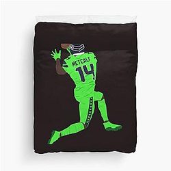 D.K. Metcalf number 14 receives the ball duvet cover