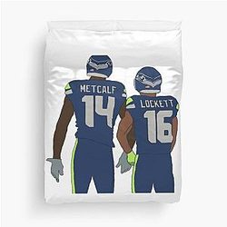 DK Metcalf Tyler Lockett Duvet Cover