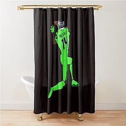 D.K. Metcalf #14 receiving the ball shower curtain