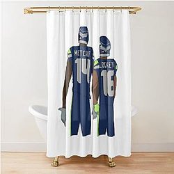 DK Metcalf Tyler Lockett Shower Curtain