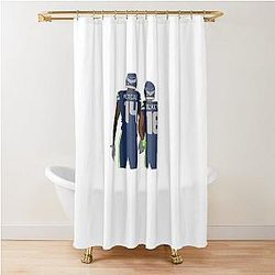 DK Metcalf and Tyler Lockett Shower Curtain