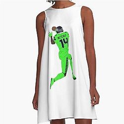Dk Metcalf Number 14 receives the ball A line Dress