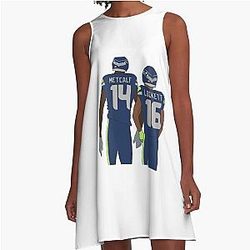 DK Metcalf Tyler Lockett A-Line Dress