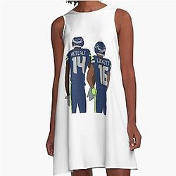 DK Metcalf Tyler Lockett A-Line Dress