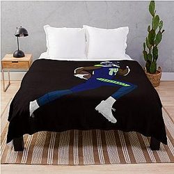 DK Metcalf Drawing Throw Blanket