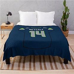 DK Metcalf Home Jersey Throw Blanket