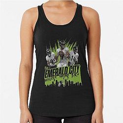 Geno Smith, DK Metcalf, Kenneth Walker III Seattle Trio Racerback Tank Top