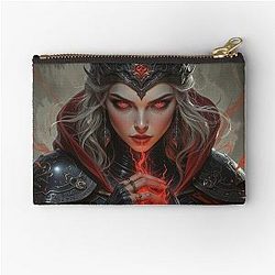 Dark Sorceress Queen DND Fantasy Portrait Pouch