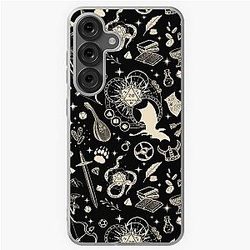 DND RPG pattern seamless: dungeons and dragons, d20, medieval sword, axe, loot for d&d roleplaying adventurers, Samsung Galaxy Soft Case