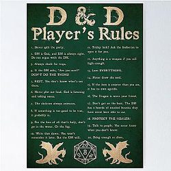 DnD Player's Rules Poster